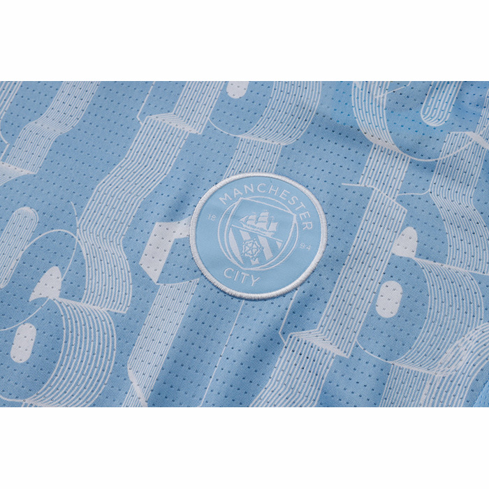 Chandal del Manchester City Manga Corta 2024-25 Azul - Pantalon Corto